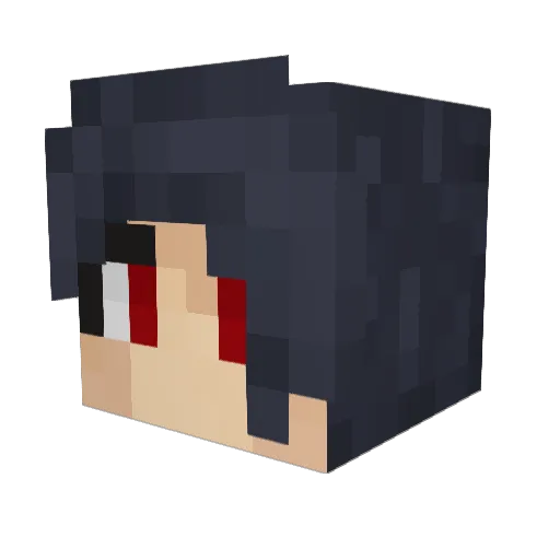 Sykure Minecraft avatar head, 3D render