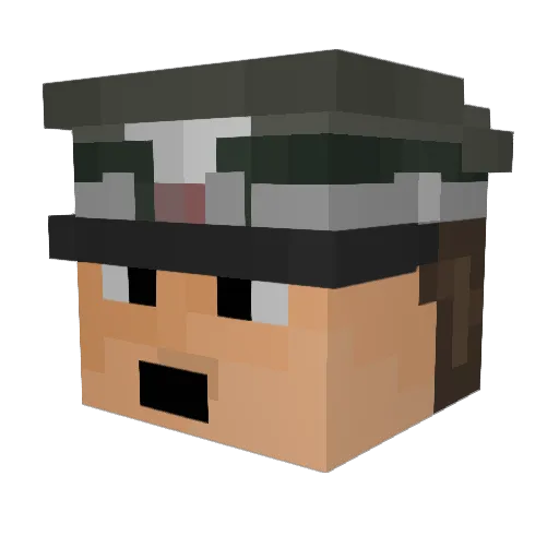Sykyn0 Minecraft avatar head, 3D render