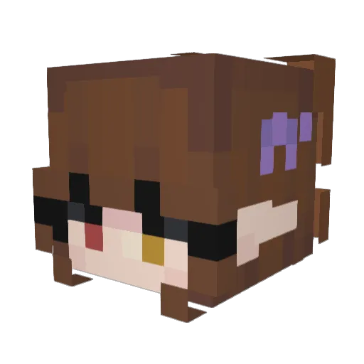 Syl_Vi Minecraft avatar head, 3D render
