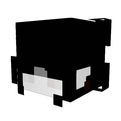 Sylaaa Minecraft avatar head, 3D render