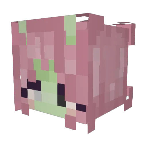Sylaandyy Minecraft avatar head, 3D render