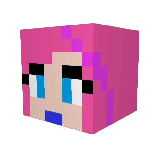 Sylbitsy Minecraft avatar head, 3D render