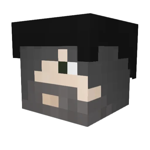 Sylburg Minecraft avatar head, 3D render