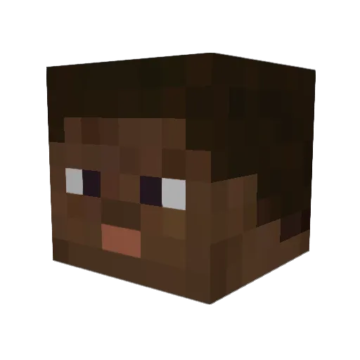 Sylby Minecraft avatar head, 3D render