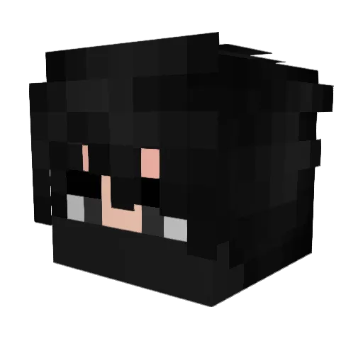 Sylces Minecraft avatar head, 3D render