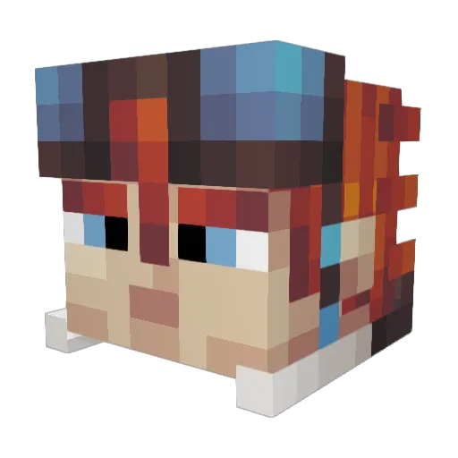 SylentSmells Minecraft avatar head, 3D render