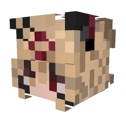Sylfael Minecraft avatar head, 3D render