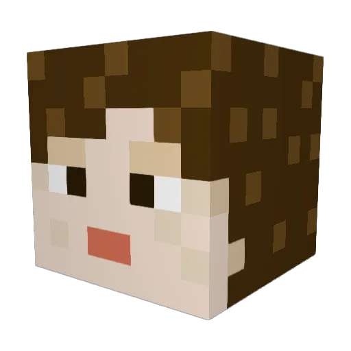 Sylfe76 Minecraft avatar head, 3D render
