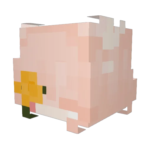 Sylfiette Minecraft avatar head, 3D render