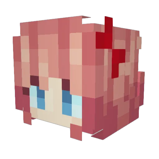 Sylia10 Minecraft avatar head, 3D render