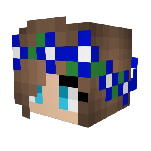 Sylicana Minecraft avatar head, 3D render