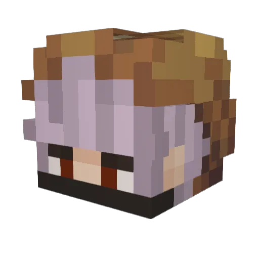 Sylics Minecraft avatar head, 3D render