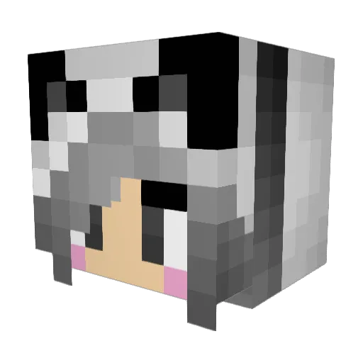 Syliey Minecraft avatar head, 3D render