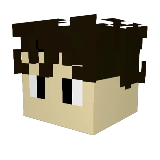 SylkTheMilk Minecraft avatar head, 3D render