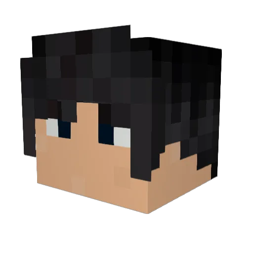Sylkaos Minecraft avatar head, 3D render