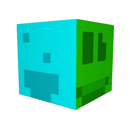 Syllepsis Minecraft avatar head, 3D render