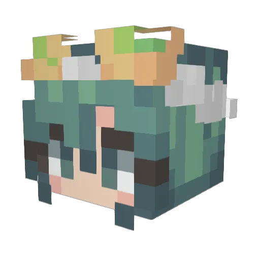 Syllphys Minecraft avatar head, 3D render