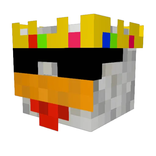 Sylobert Minecraft avatar head, 3D render