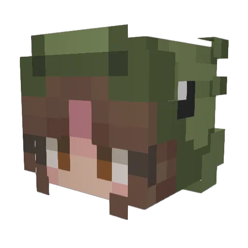 Syloraei Minecraft avatar head, 3D render