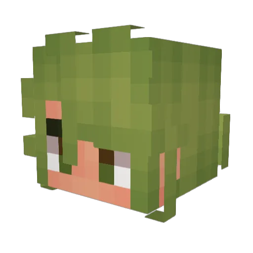 Sylpain Minecraft avatar head, 3D render