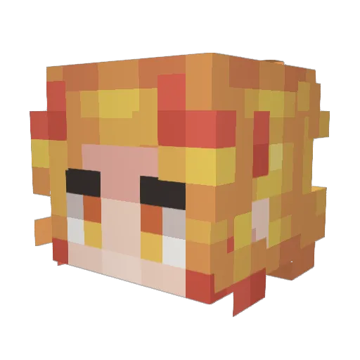Sylphette Minecraft avatar head, 3D render