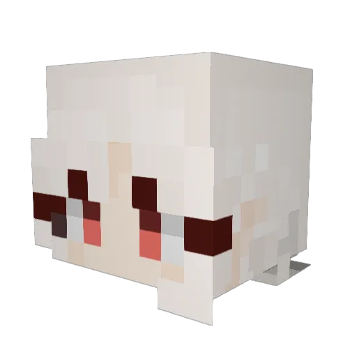 SylphieBestWife Minecraft avatar head, 3D render