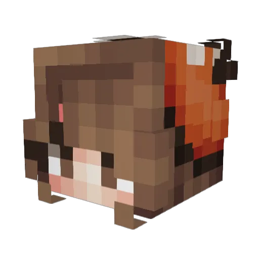 SylphiePanda Minecraft avatar head, 3D render