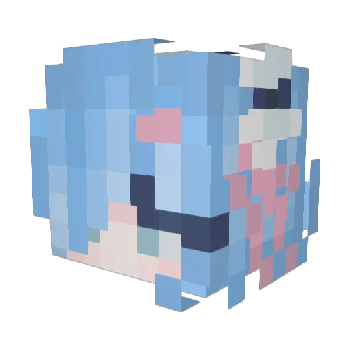 Sylphiette______ Minecraft avatar head, 3D render