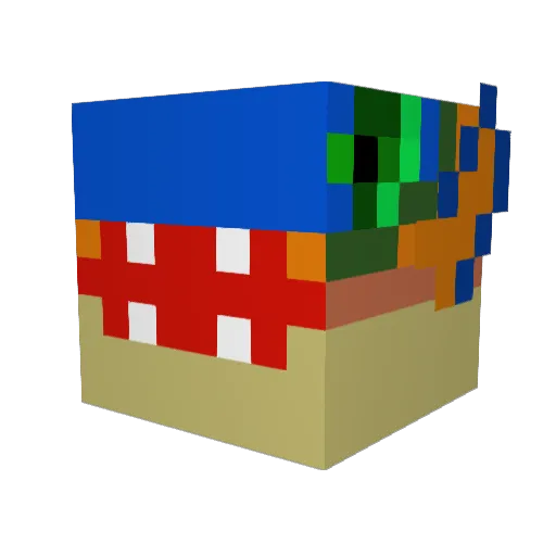 Sylphilis Minecraft avatar head, 3D render