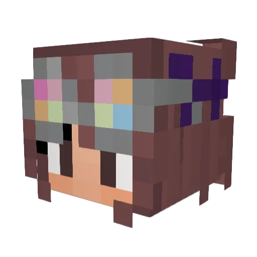 Sylphiny Minecraft avatar head, 3D render