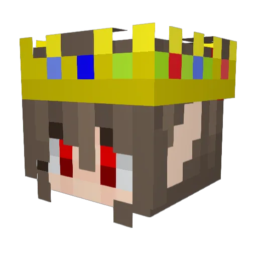 Sylrakia Minecraft avatar head, 3D render