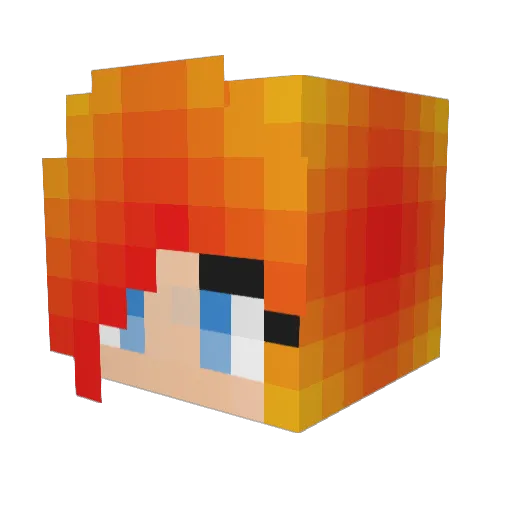 Syltris8 Minecraft avatar head, 3D render