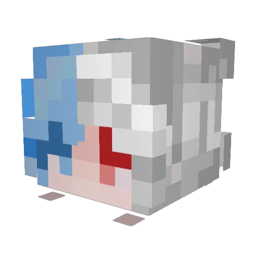 Sylv3nite Minecraft avatar head, 3D render