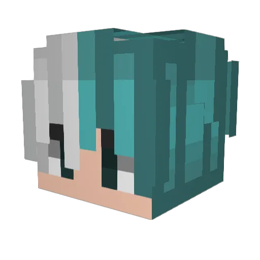 Sylvaiin_ Minecraft avatar head, 3D render