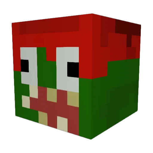 Sylvain21 Minecraft avatar head, 3D render