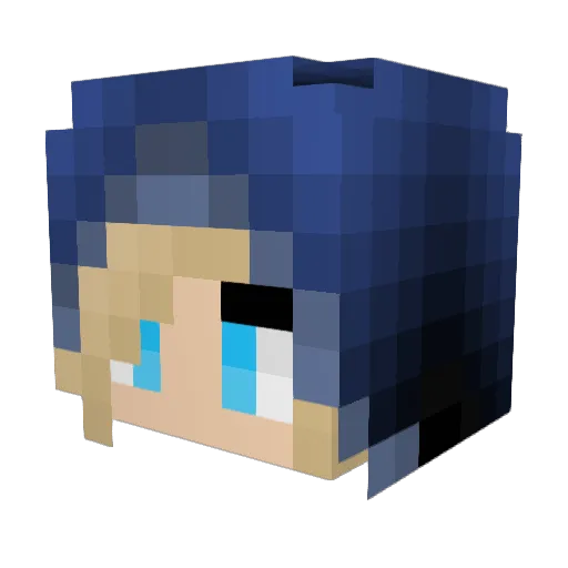 Sylvalas Minecraft avatar head, 3D render