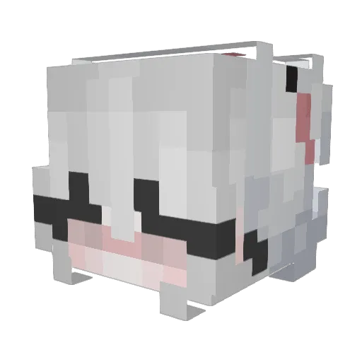 Sylvee_06 Minecraft avatar head, 3D render