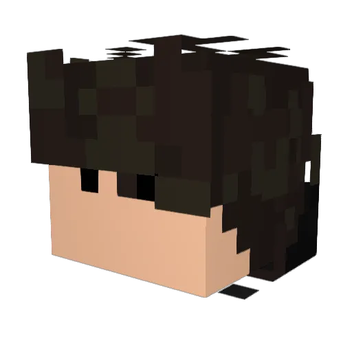 Sylvenight Minecraft avatar head, 3D render