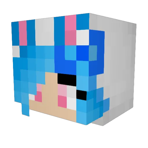 Sylveon2002 Minecraft avatar head, 3D render