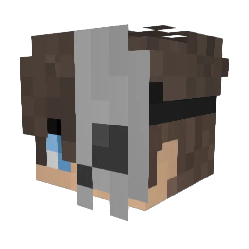 Sylveonite Minecraft avatar head, 3D render