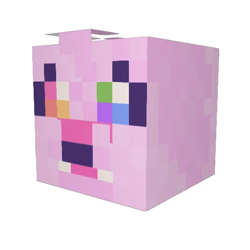 Sylverena Minecraft avatar head, 3D render