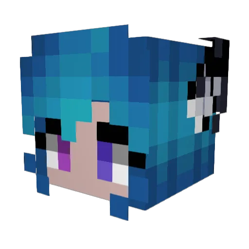 Sylverf0x Minecraft avatar head, 3D render