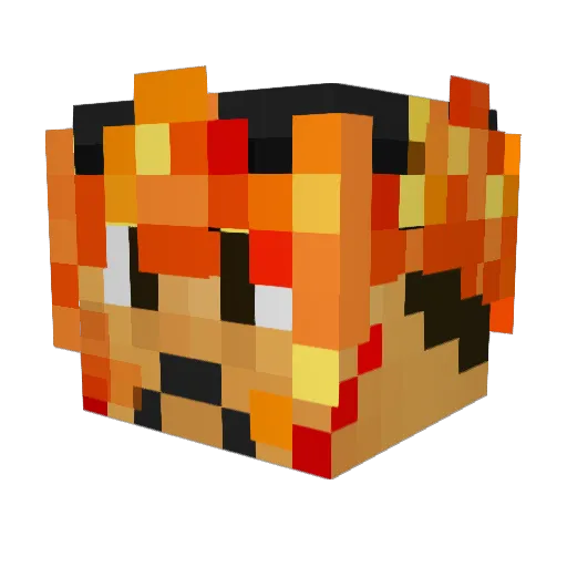 Sylveur Minecraft avatar head, 3D render