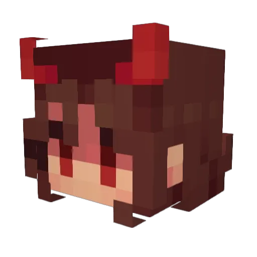 SylviaMx Minecraft avatar head, 3D render
