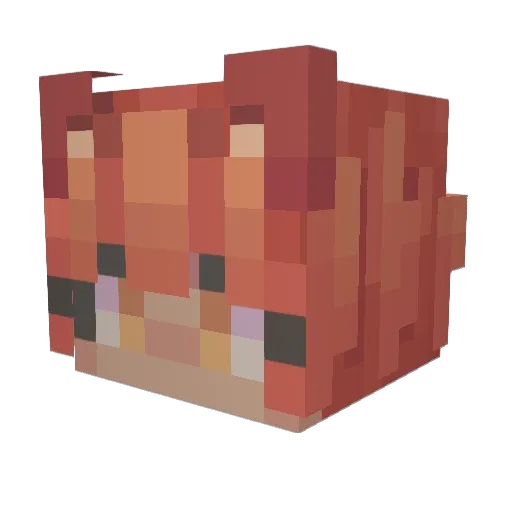 SylvieMp3 Minecraft avatar head, 3D render