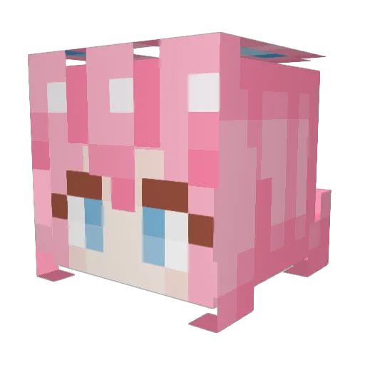 SylvySylveon Minecraft avatar head, 3D render
