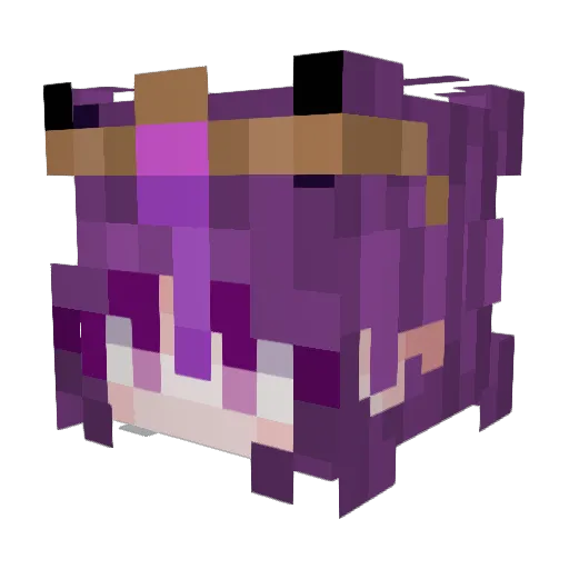 Sylwevoir Minecraft avatar head, 3D render