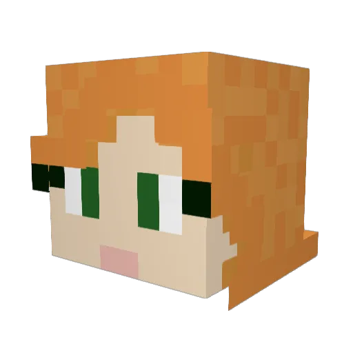 SymIsChill Minecraft avatar head, 3D render