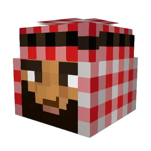 Symdro0meMC Minecraft avatar head, 3D render