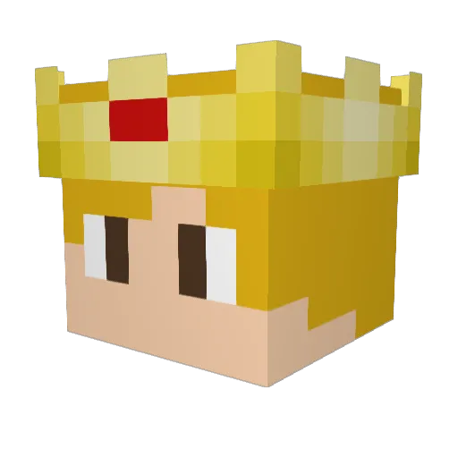 Symea Minecraft avatar head, 3D render